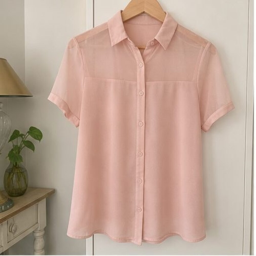 Blush Lace Trim Top